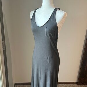 Element Live Learn Grow Charcoal Gray Slip Maxi Dress